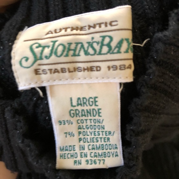 St. John’s Bay black mock neck sweater, Large - Picture 7 of 7